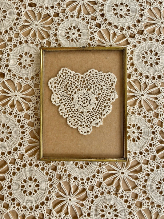 Framed Heart Doily