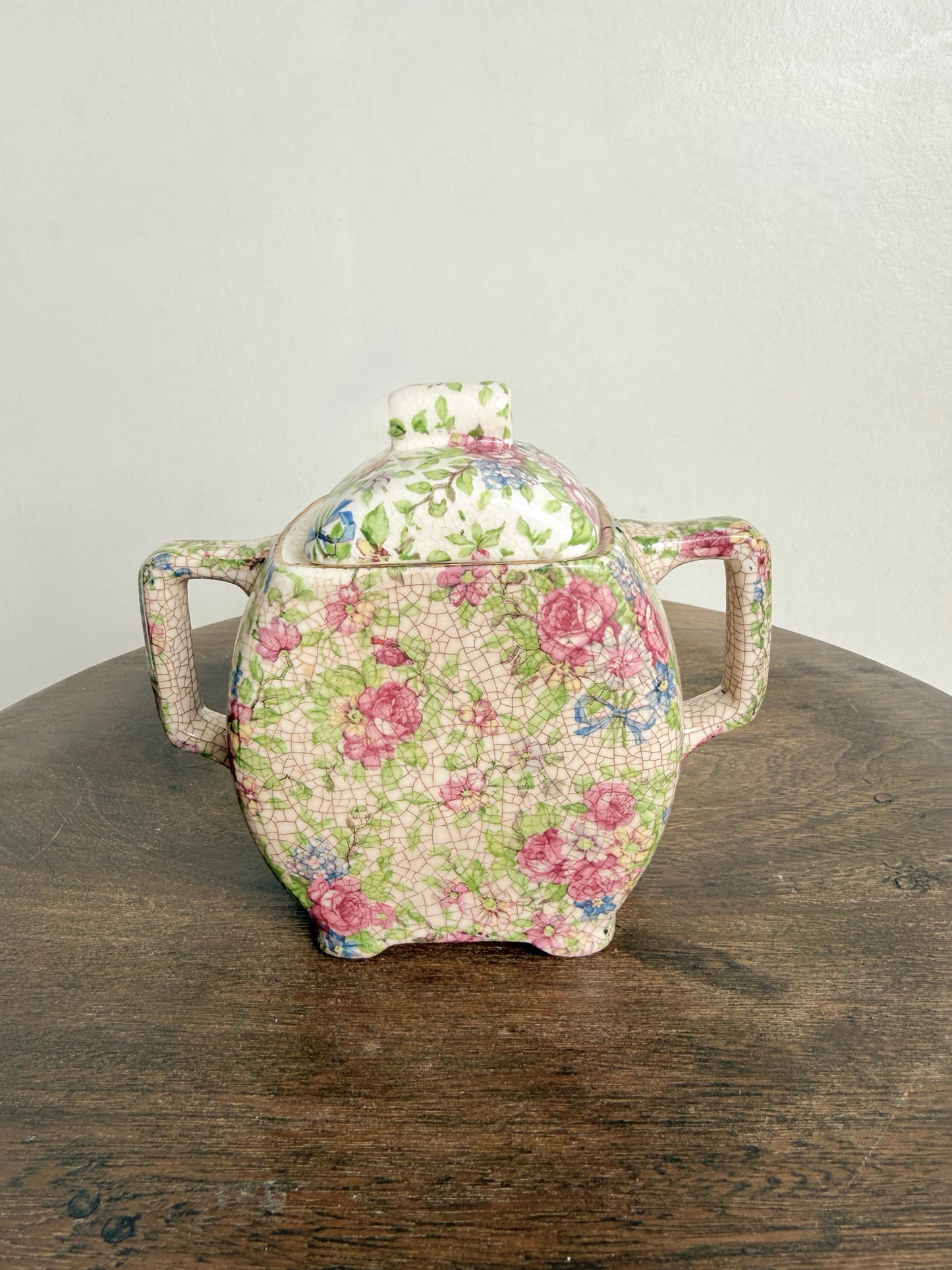 Crazed Vintage Sugar Bowl