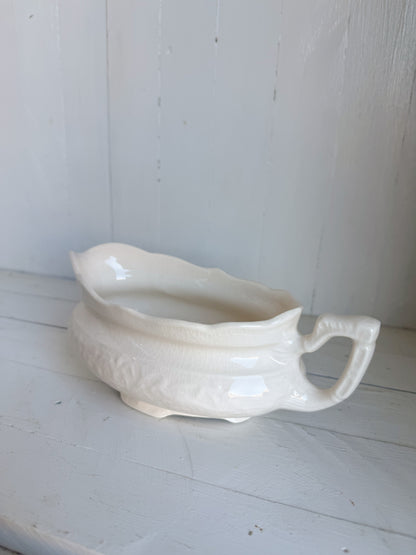 Ironstone Crazed Gravy Boat
