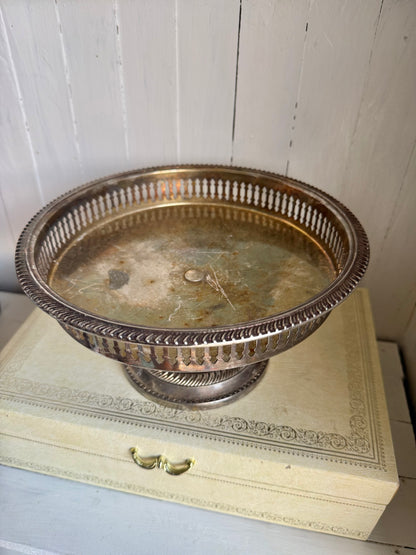 Vtg. Silver/Pewter Pedestal