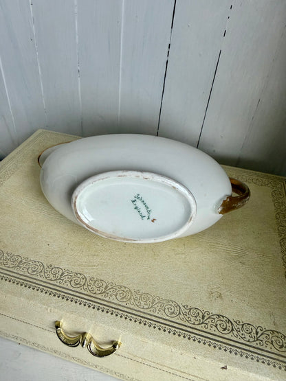 Gold Detailed Ironstone Gravy Boat