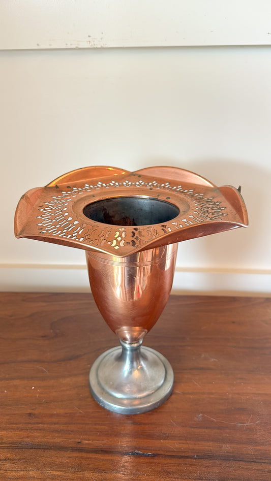Copper & Silver Vase