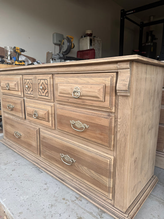 Bleached 8-Drawer Dresser