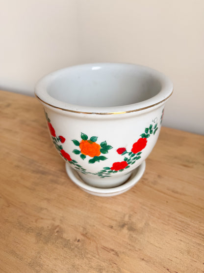 6.5” Tall Vibrant Floral Flower Pot