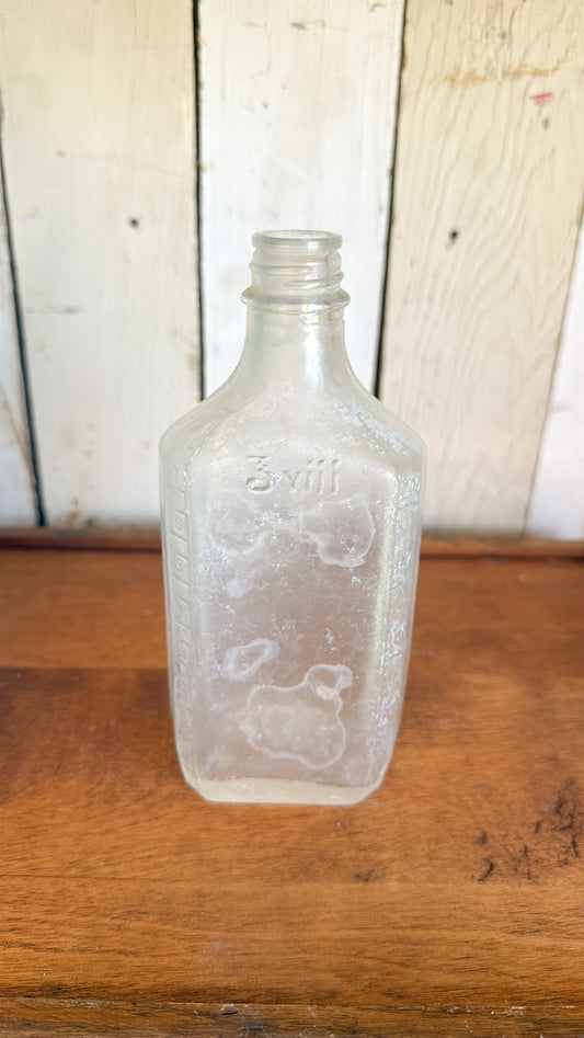 Vintage Clear Glass Bottle