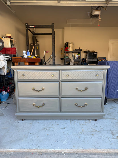 6-Drawer Dark Olive Dresser