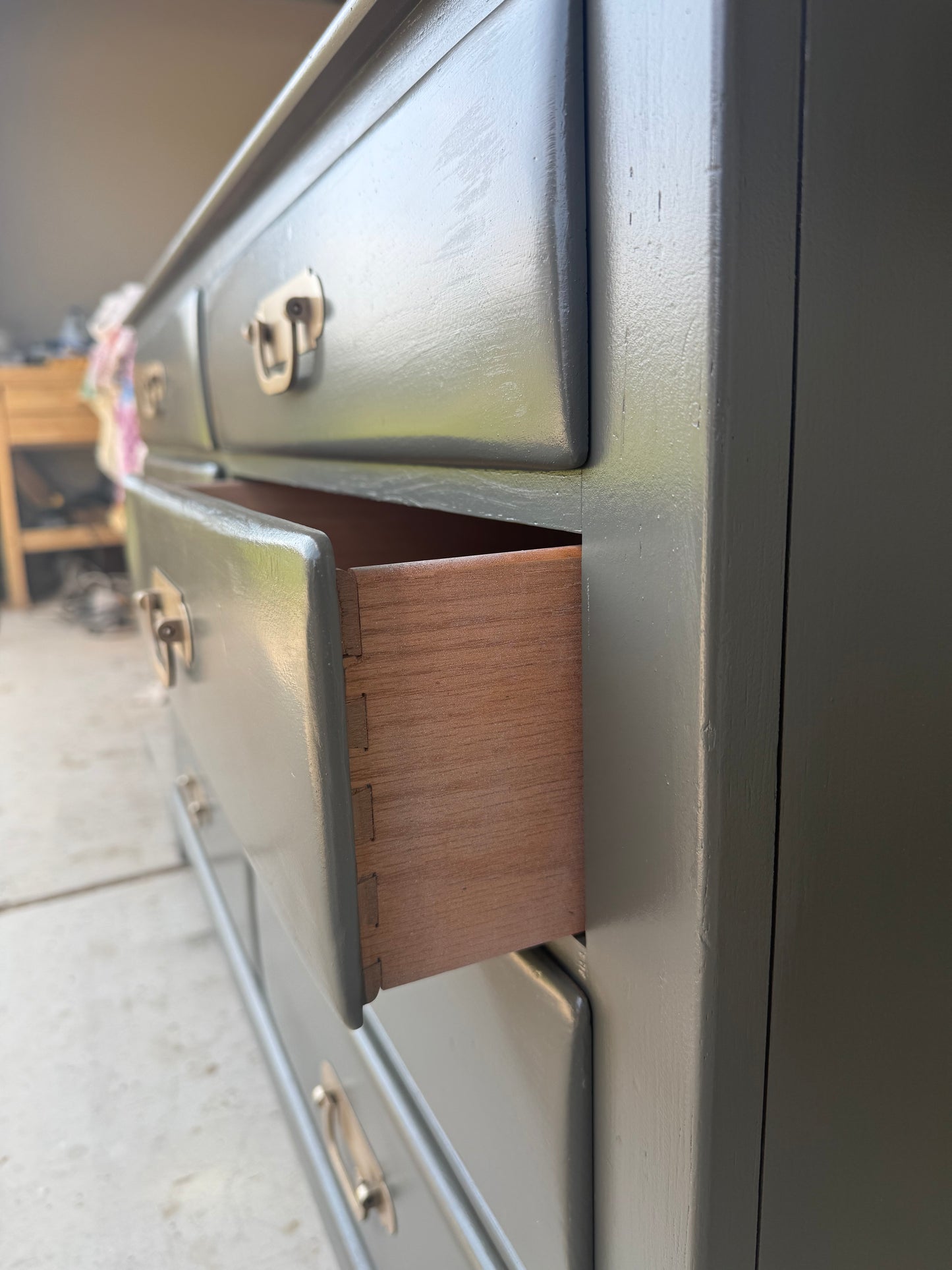 Dark Olive 8-Drawer Dresser