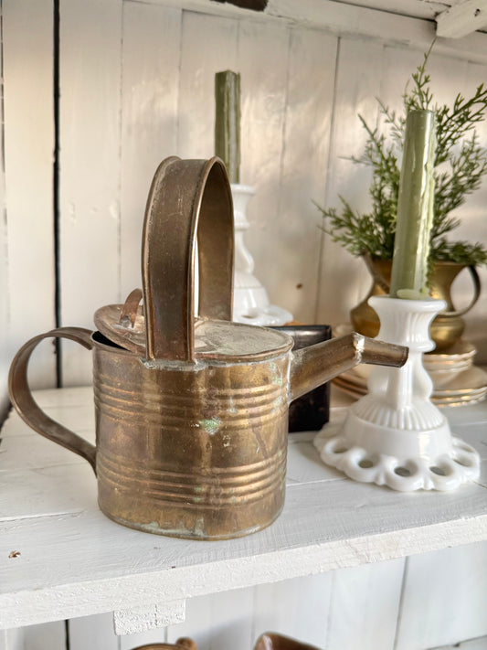 Vtg. Brass Watering Can