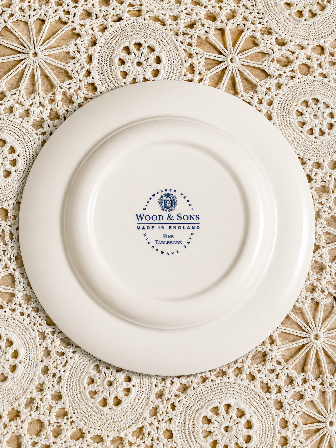 Wood & Sons Ironstone Toile Design Plates