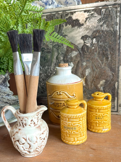 Vintage Yellow S&P Shakers