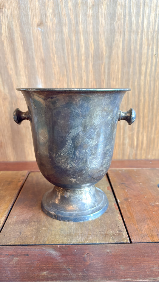 Silver Pedestal Vase