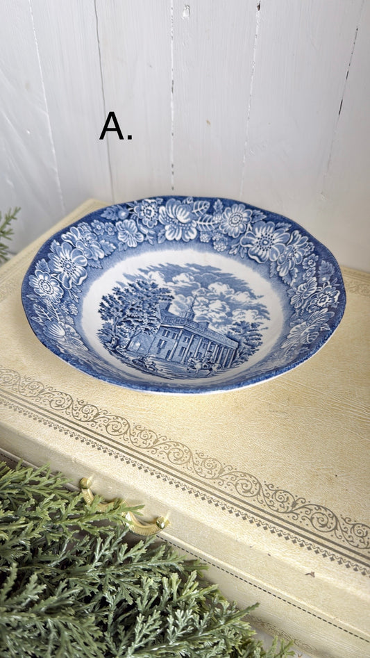 ‘Liberty Blue’ Ironstone Bowl
