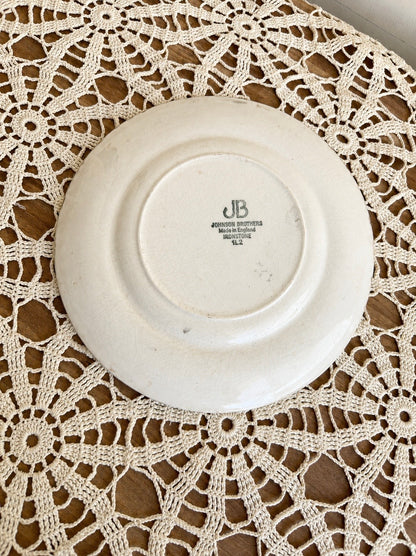 8” Johnson Bros. Ironstone Plate