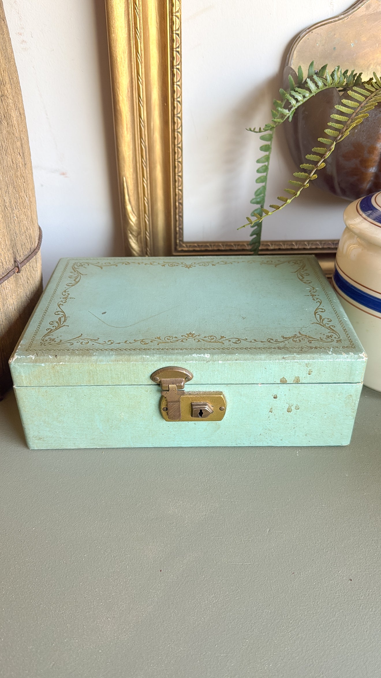 Vintage Blue Jewelry Box