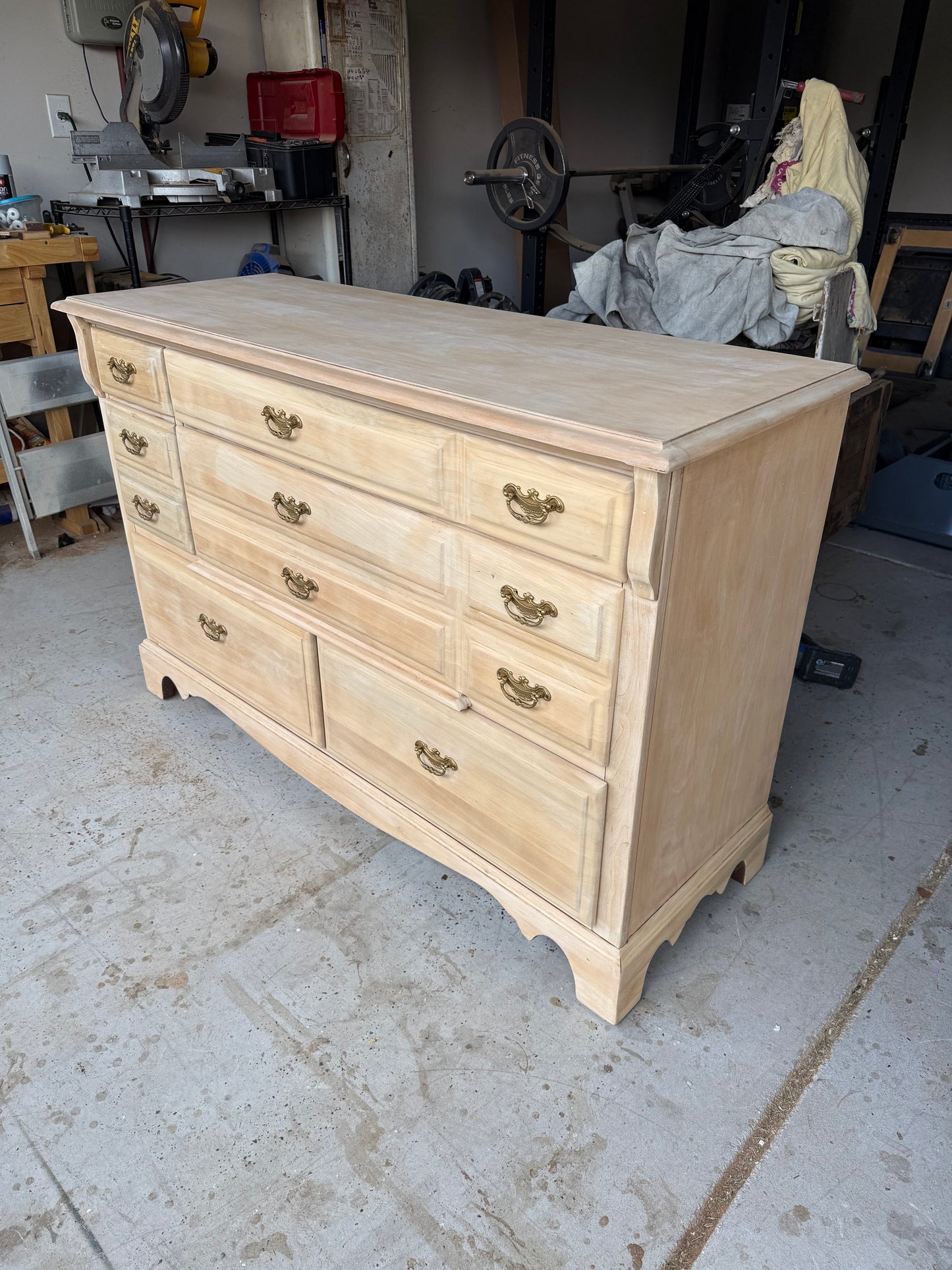 Bleached 6-Drawer Dresser