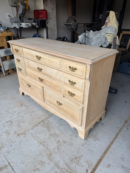 Bleached 6-Drawer Dresser