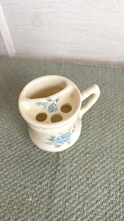 Vintage Porcelain Toothbrush Holder Mug