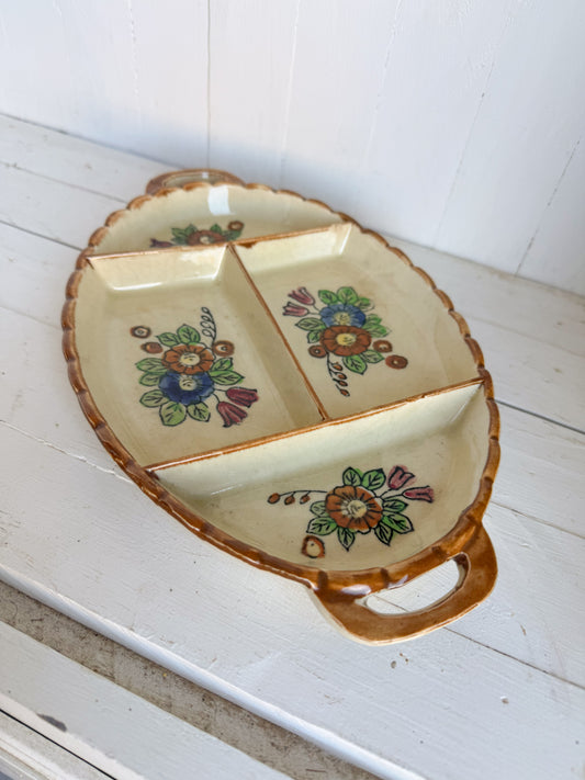 Hand Painted Divided Dish