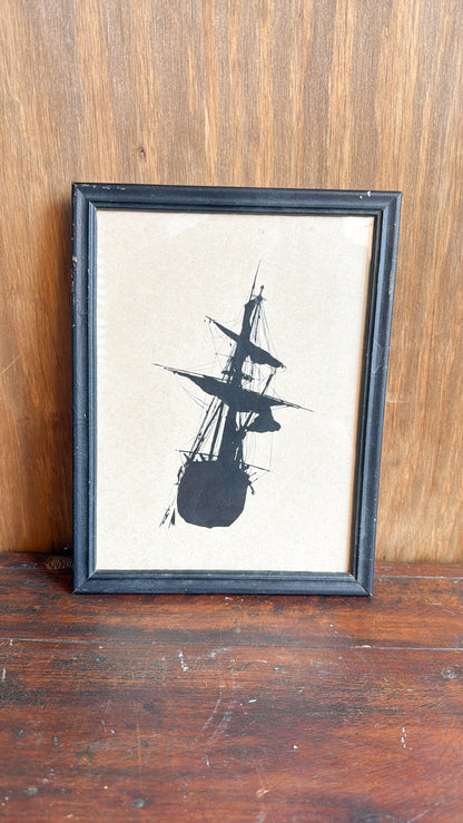 Vintage Ship Silhouette