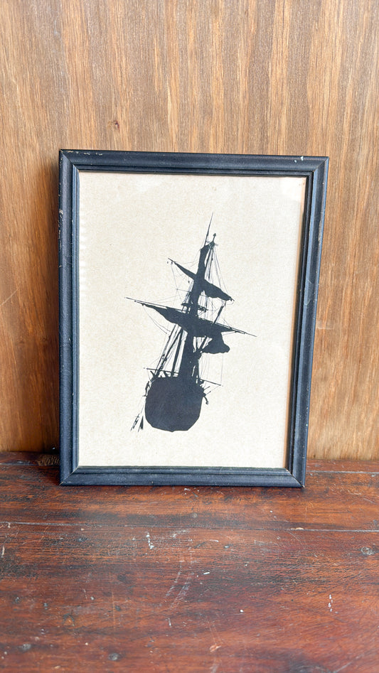 Vintage Ship Silhouette