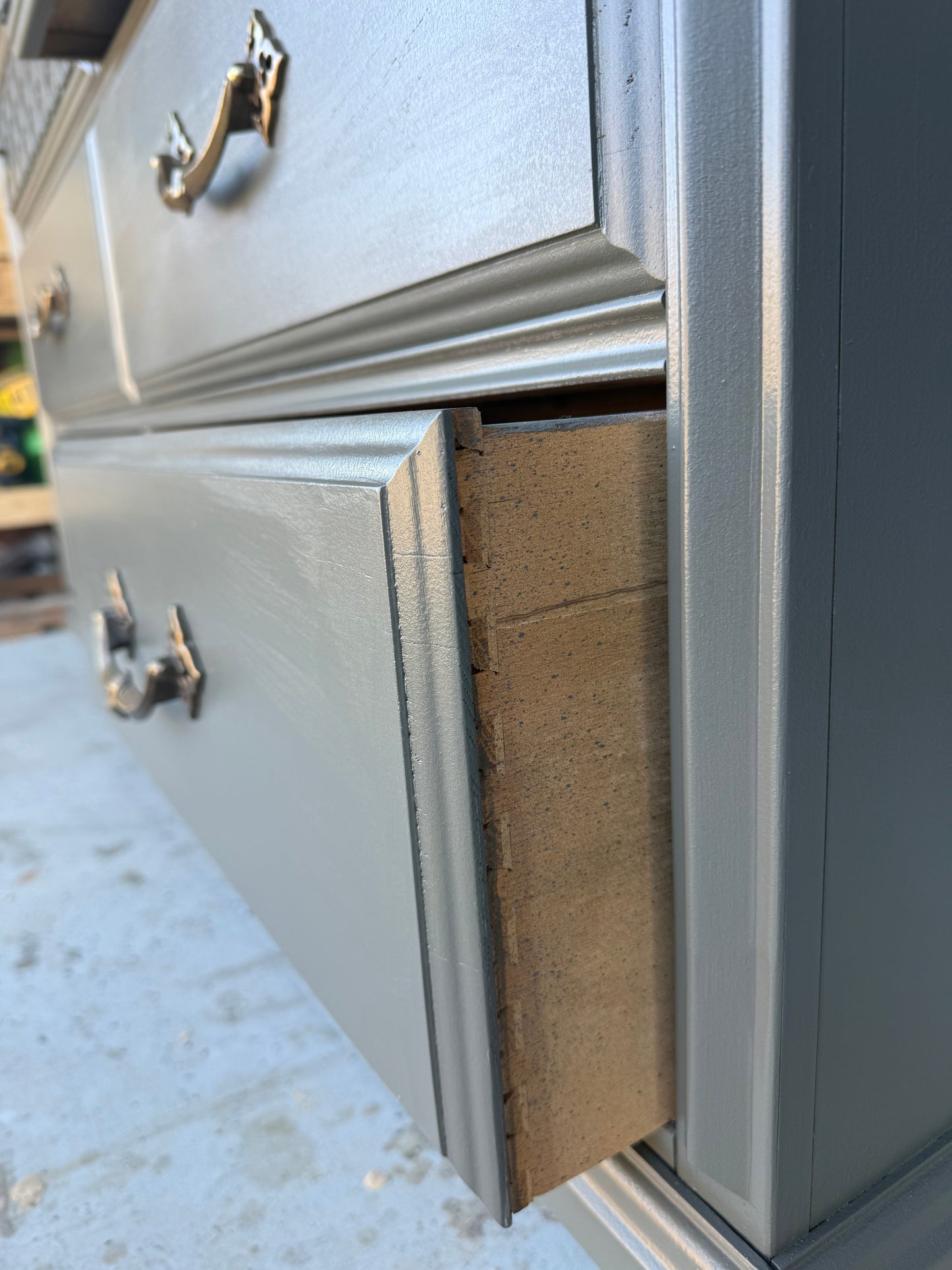 6-Drawer Dark Olive Dresser