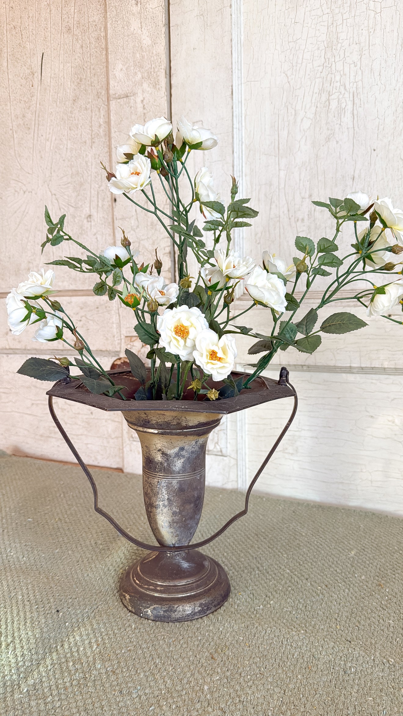 Vintage Silver-Plated Pedestal Vase