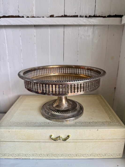 Vtg. Silver/Pewter Pedestal