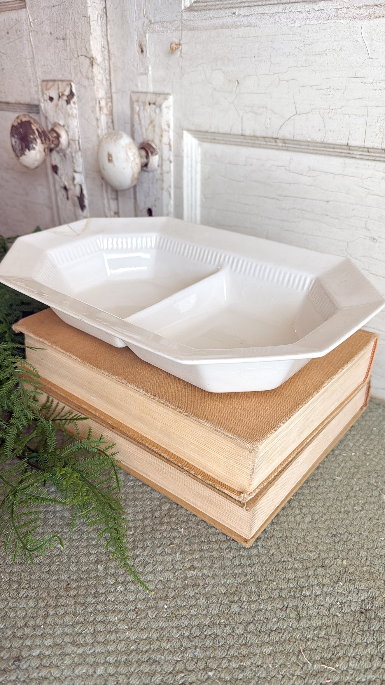 Ironstone Octagonal Middle Divider Dish