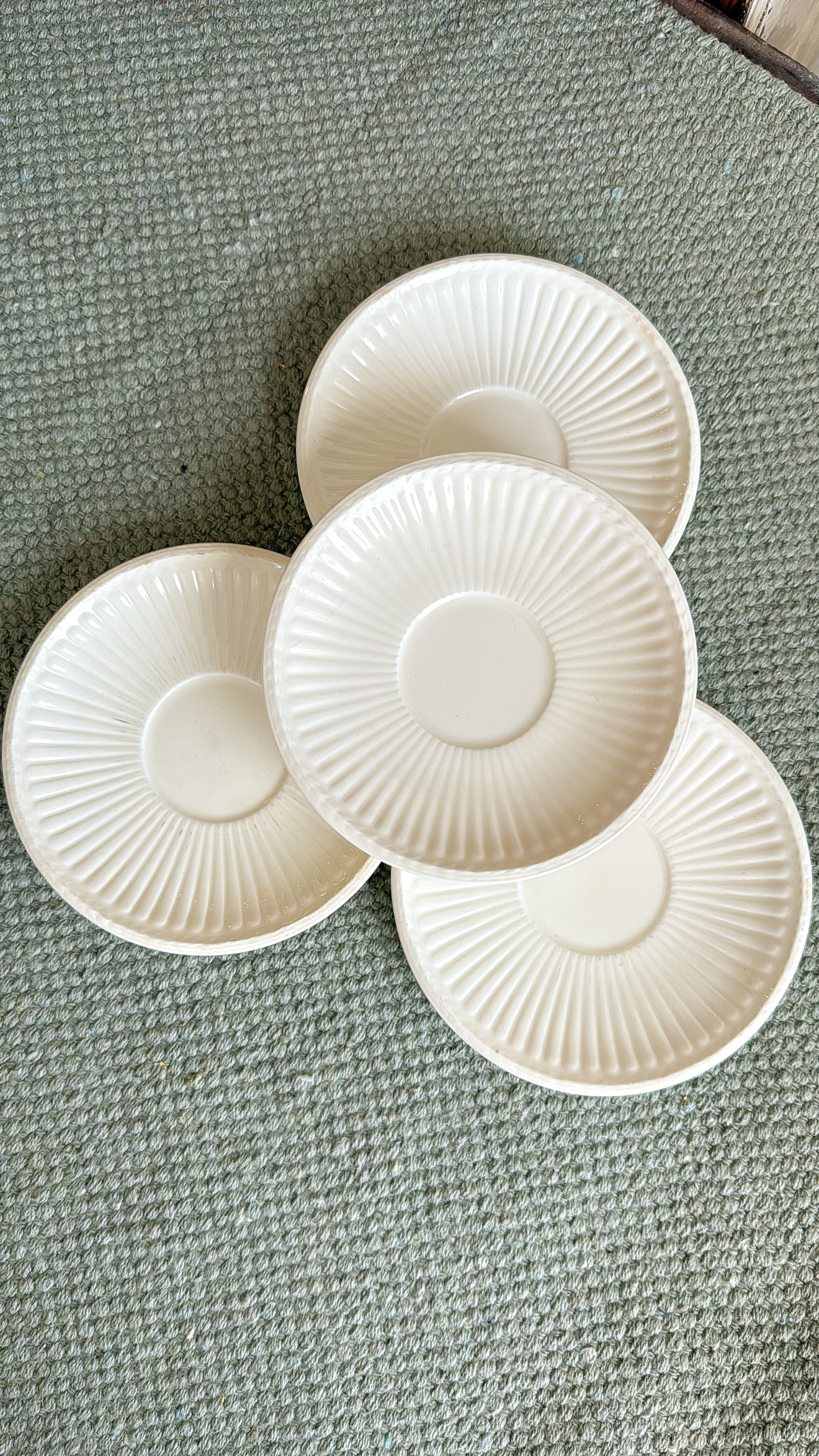 Vintage Wedgwood Ribbed Saucers