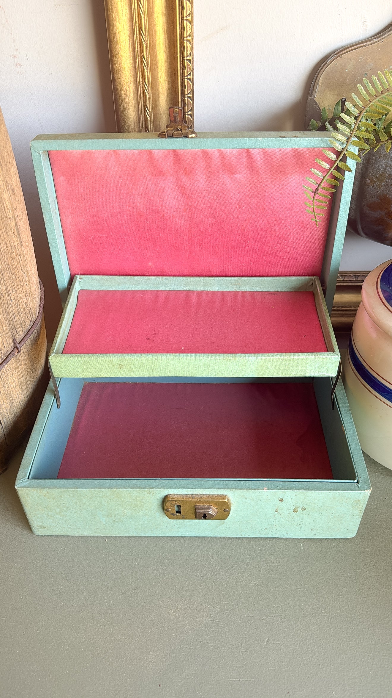 Vintage Blue Jewelry Box