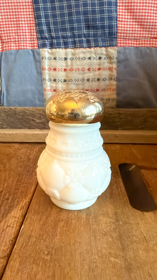 Vintage Milk Glass Powder Sachet