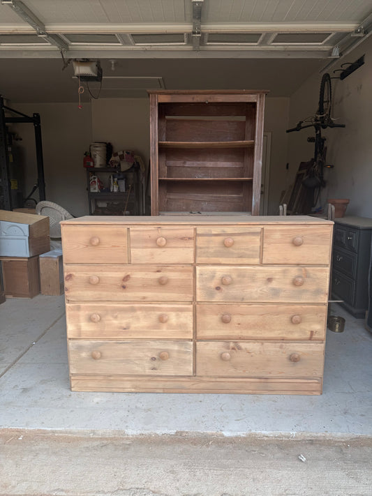10-Drawer Bleached Dresser