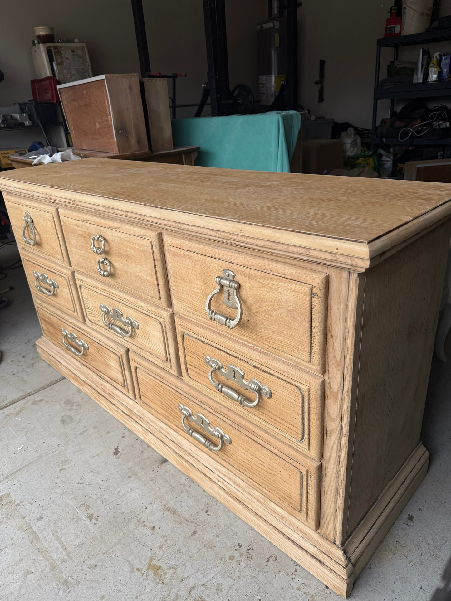 Bleached 8-Drawer Dresser