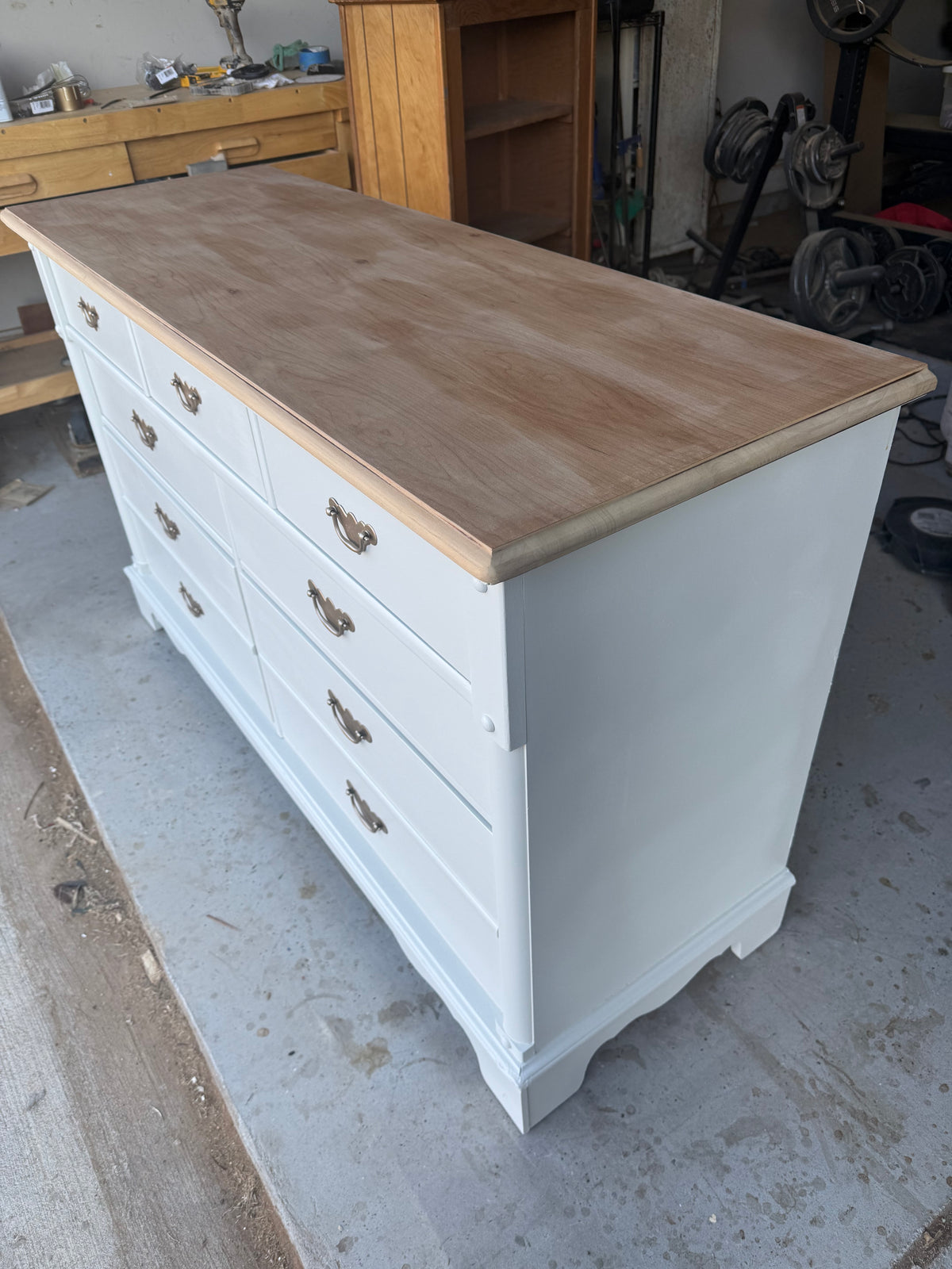 7-Drawer Bleached Top Dresser