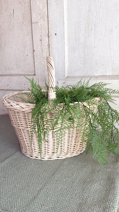 Old White Handled Basket