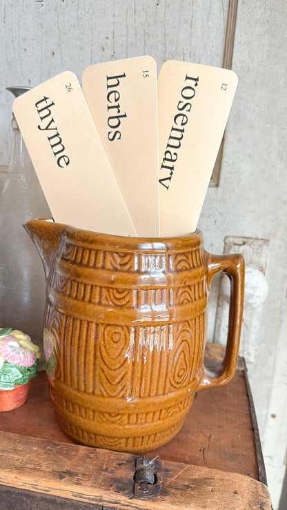Vintage Pottery Barrel Pitcher
