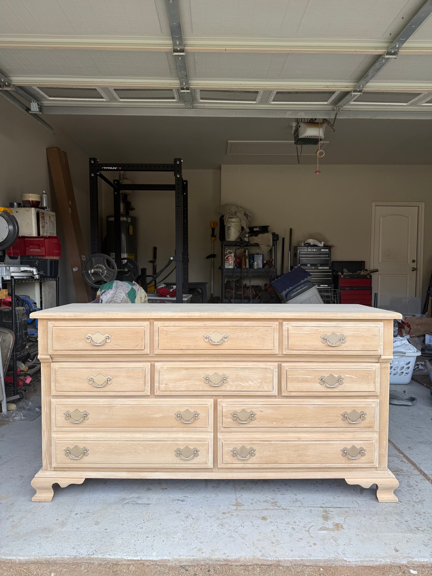 Bleached 8-Drawer Dresser