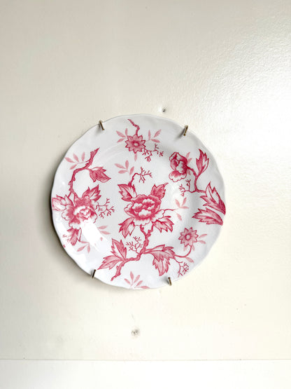 7.5” Red & White Ironstone Saucer