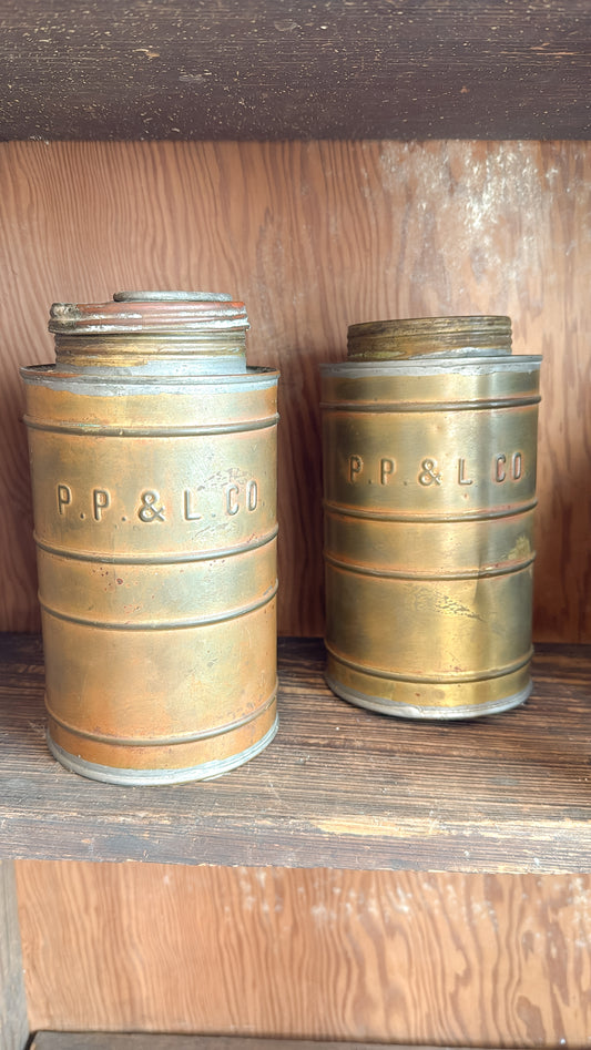 2 Vintage P.P. & L. (Pacific Power and Light) Container