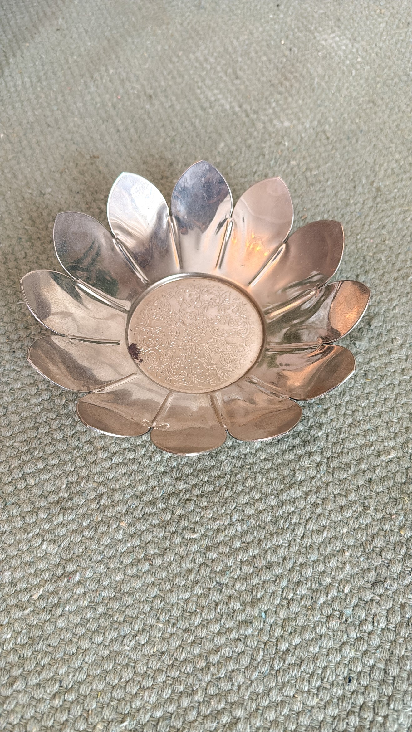 Silver Sunflower Small Dish