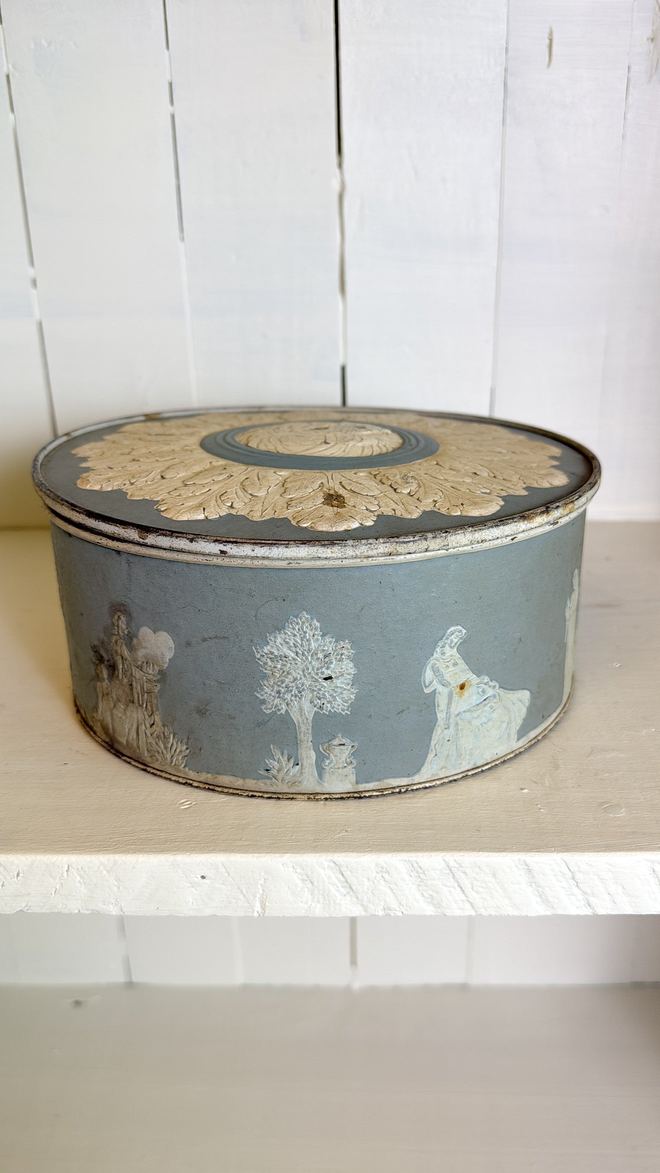 Vintage Blue Tin