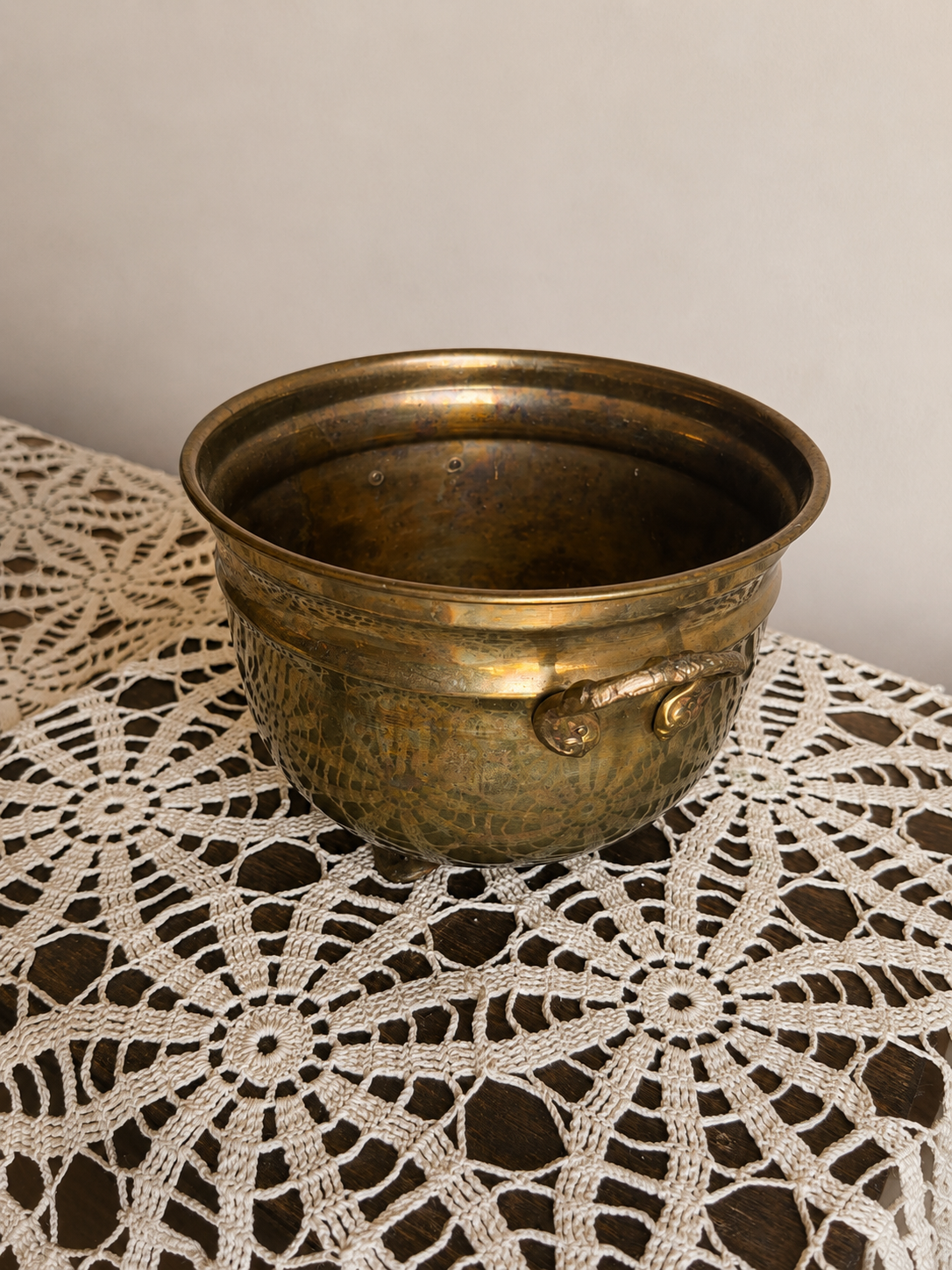 Brass Footed Pot / Planter