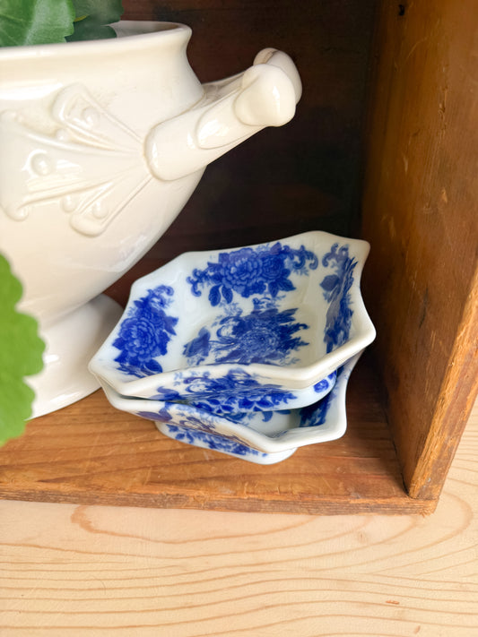 Set of 2 Blue & White Candy Dishes
