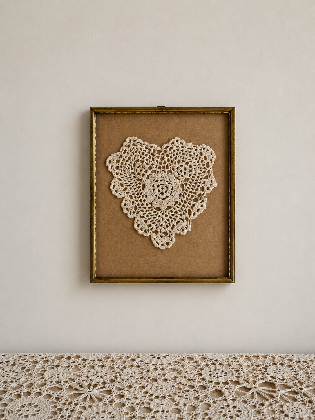 Framed Heart Doily