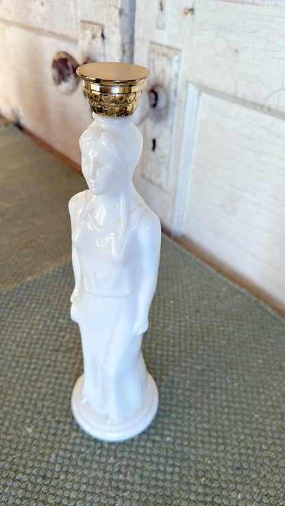 Milk Glass Greek Goddess Avon Bottle