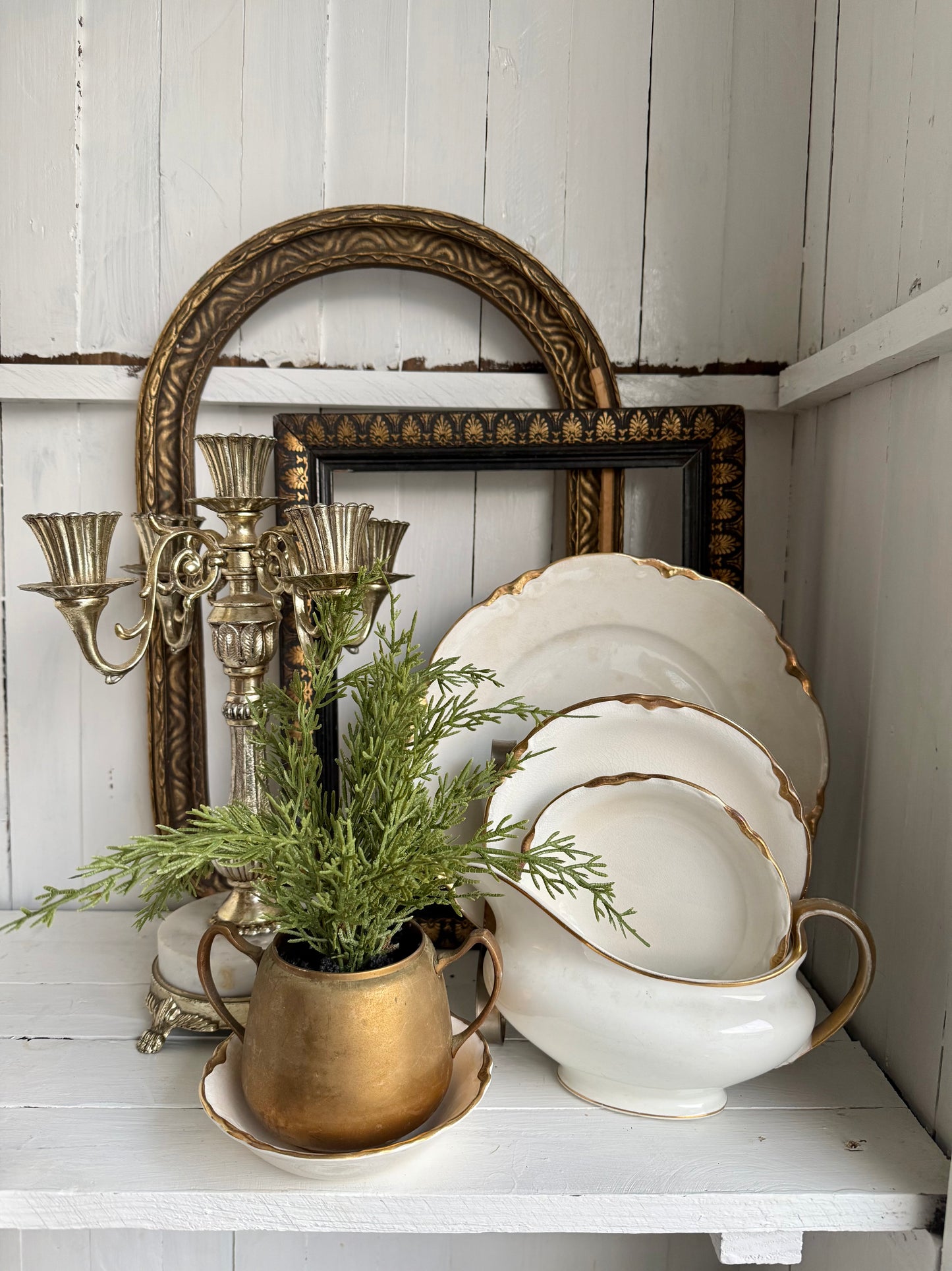 Old Wooden Oval Top Frame