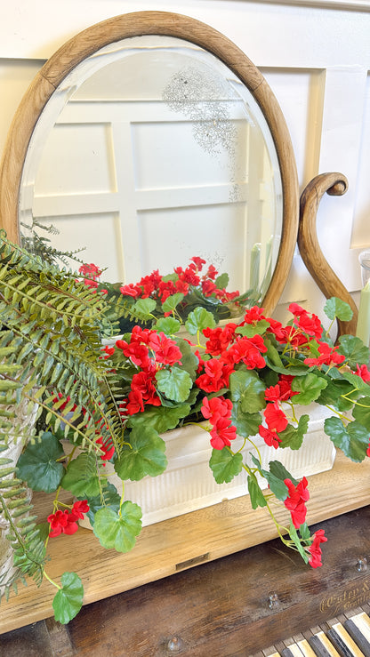 Vintage Ornate Bleached Wood Mirror