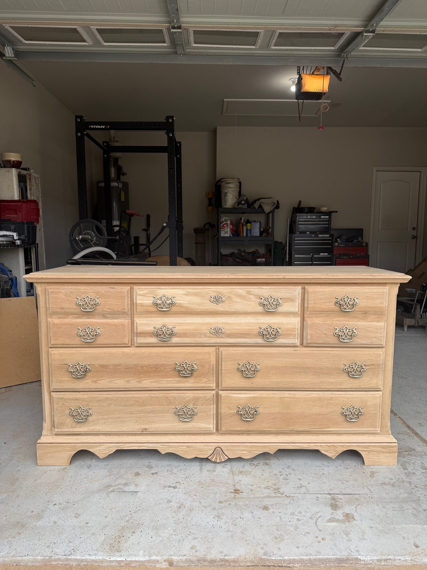 7-Drawer Bleached Dresser