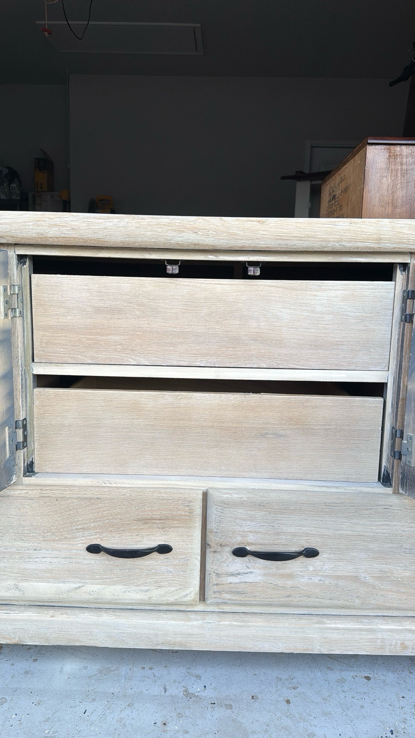 Bleached Solid Wood Dresser