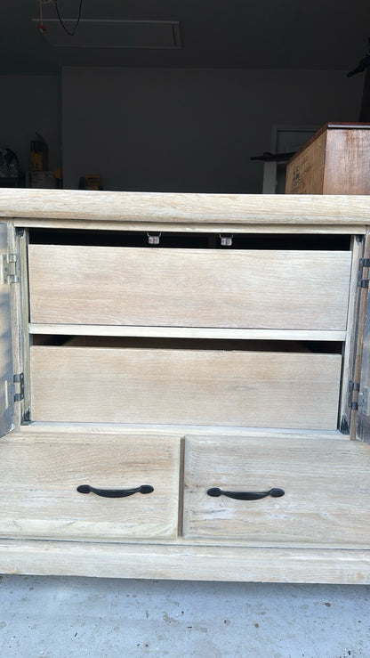 Bleached Solid Wood Dresser